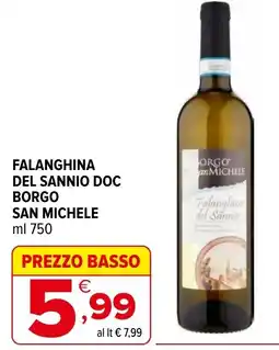 Iperal Falanghina del sannio doc borgo SAN MICHELE offerta