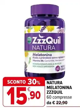 Iperal Natura melatonina ZZZQUIL offerta