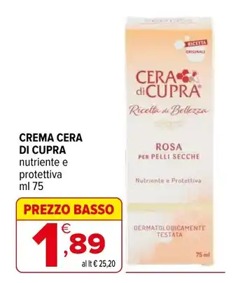 Iperal Crema cera di cupra offerta