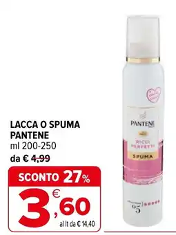 Iperal Lacca o spuma PANTENE offerta