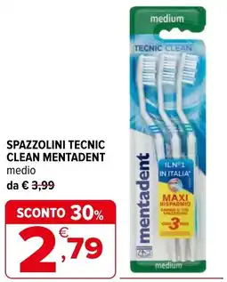 Iperal Spazzolini tecnic clean MENTADENT offerta