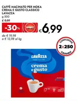 Bennet Caffè macinato per moka crema e gusto classico LAVAZZA offerta