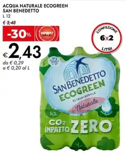 Bennet Acqua naturale ecogreen SAN BENEDETTO offerta