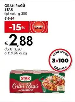 Bennet Gran ragù STAR offerta