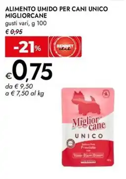 Bennet Alimento umido per cani unico MIGLIORCANE offerta