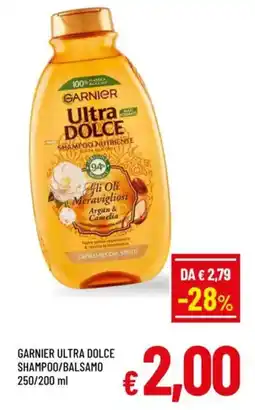 A&O Garnier ultra dolce shampoo/balsamo offerta
