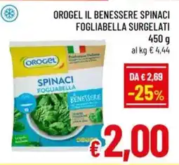 A&O Orogel il benessere spinaci fogliabella surgelati offerta