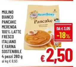 A&O Mulino bianco pancake merenda latte fresco italiano e farina sostenibile offerta
