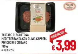 A&O Tartare di scottona meditterranea con olive, capperi, pomodori e origano offerta