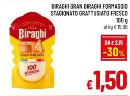 A&O Biraghi gran biraghi formaggio stagionato grattugiato fresco offerta