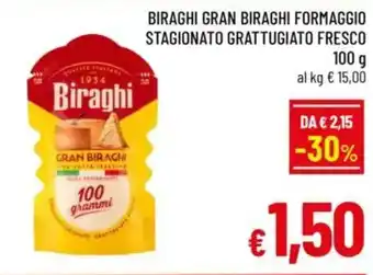 A&O Biraghi gran biraghi formaggio stagionato grattugiato fresco offerta