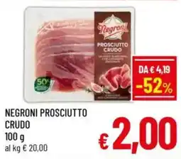 A&O Negroni prosciutto crudo offerta