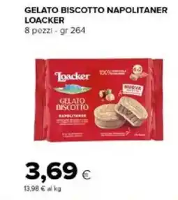 Tigre Amico Gelato biscotto napolitaner loacker 8 pezzi - offerta
