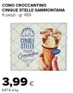 Tigre Amico Cono croccantino cinque stelle sammontana 6 pezzi offerta