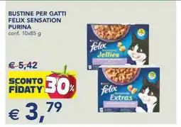 Esselunga BUSTINE PER GATTI FELIX SENSATION PURINA offerta