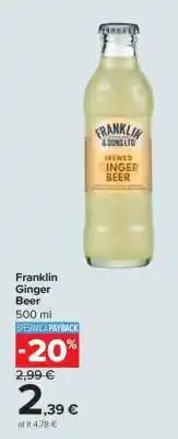 Carrefour Franklin Ginger Beer offerta