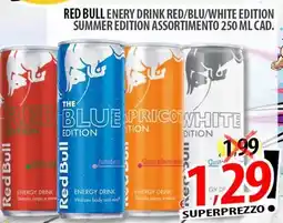 Il Genio Supermercato Red bull enery drink red/blu/white edition summer edition assortimento cad. offerta