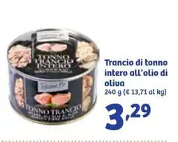 In'S Mercato Trancio di tonno intero all'olio di oliva offerta