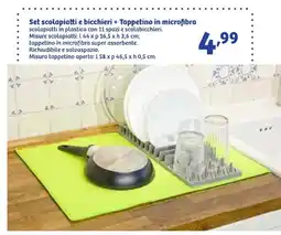 In'S Mercato Set scolapiatti e bicchieri + Tappetino in microfibra offerta