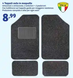 In'S Mercato 4 Tappeti auto in moquette offerta