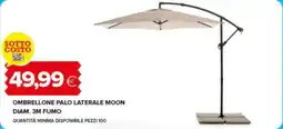 Tigre Ombrellone palo laterale moon diam. 3m fumo offerta