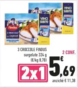 Conad 3 croccole FINDUS offerta