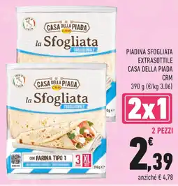 Conad Piadina sfogliata extrasottile CASA DELLA PIADA CRM offerta
