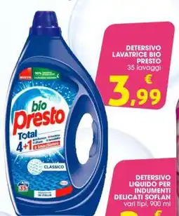 Conad Detersivo Lavatrice Bio Presto offerta