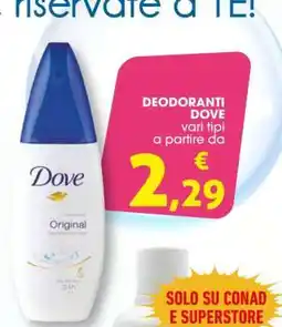 Conad DEODORANTI DOVE offerta