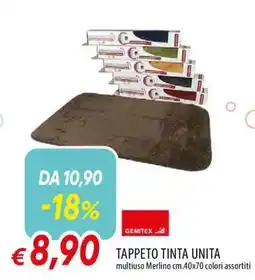 Famila TAPPETO TINTA UNITA offerta