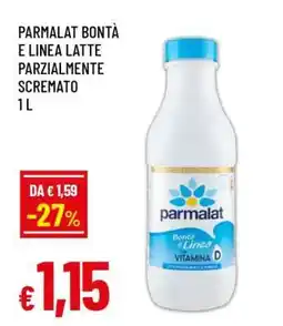Famila PARMALAT BONTÀ E LINEA LATTE PARZIALMENTE SCREMATO 1 L offerta