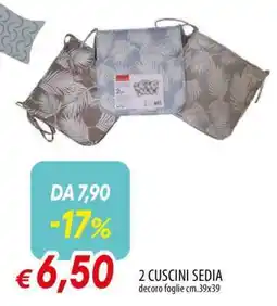 Famila 2 CUSCINI SEDIA offerta