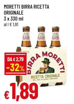 Famila MORETTI Birra Ricetta Originale offerta