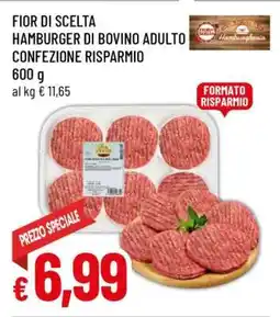 Famila FIOR DI SCELTA HAMBURGER DI BOVINO ADULTO CONFEZIONE RISPARMIO offerta