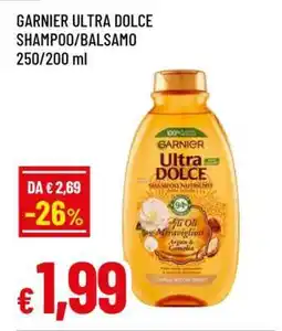 Famila Garnier Ultra Dolce Shampoo/Balsamo offerta