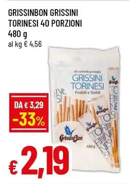 Famila GRISSINBON GRISSINI TORINESI 40 PORZIONI offerta