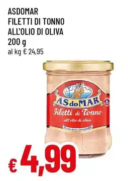 Famila ASDOMAR filetti di tonno all'olio di oliva offerta
