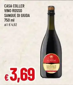 Famila CASA COLLER VINO ROSSO SANGUE DI GIUDA offerta