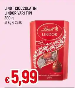 Famila LINDT CIOCCOLATINI LINDOR VARI TIPI offerta