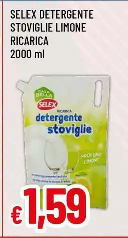 Famila SELEX DETERGENTE STOVIGLIE LIMONE RICARICA offerta