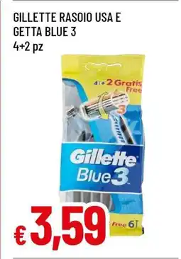 Famila GILLETTE RASOIO USA E GETTA BLUE 3 offerta
