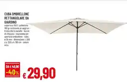 Famila CUBA OMBRELLONE RETTANGOLARE DA GIARDINO offerta