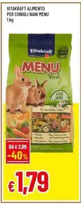 Famila VITAKRAFT ALIMENTO PER CONIGLI NANI MENU offerta