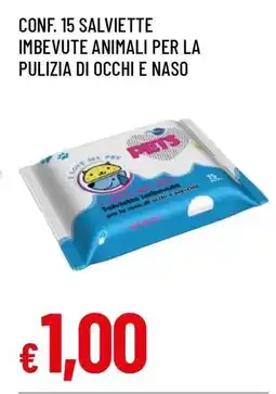 Famila CONF. 15 SALVIETTE IMBEVUTE ANIMALI offerta