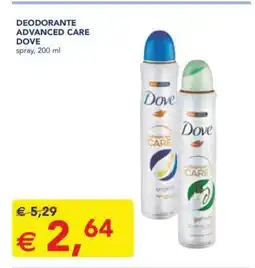 Esselunga DEODORANTE ADVANCED CARE DOVE offerta