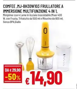 Famila COMFEE ,MJ-BH30W103 FRULLATORE A IMMERSIONE MULTIFUNZIONE 4 IN 1 offerta