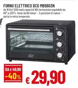 Famila FORNO ELETTRICO DCG MB9803N offerta