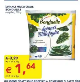 Esselunga Spinaci Millefoglie Bonduelle offerta