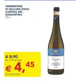 Esselunga Vermentino di Gallura DOCG Cantina del Giogantinu offerta