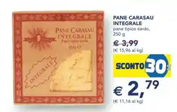 Esselunga PANE CARASAU INTEGRALE offerta